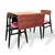 Gold Mid-Century Modern Atomic Style Teak Drop-Leaf Dining Table with Chairs, 1960s, Set of 3 For Sale - Image 8 of 9