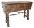 18th Century Spanish Walnut and Iron Three Drawer Console Table For Sale