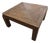 Vintage Woven Rattan Square Coffee Table With Geometric Top For Sale