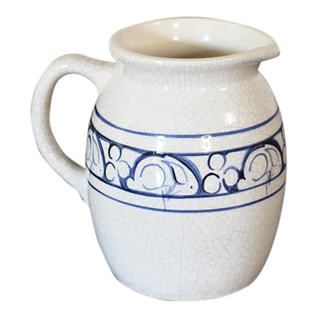 Dedham Style Rabbit Pitcher For Sale