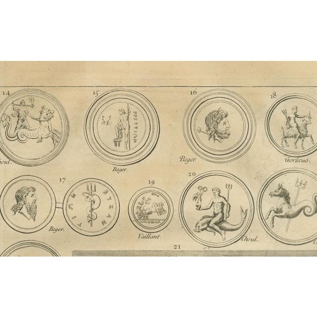 After Bernard de Montfaucon, Neptune and Marine Deities, Roman Sea Gods and Reliefs, 1721, Engraving For Sale - Image 6 of 10
