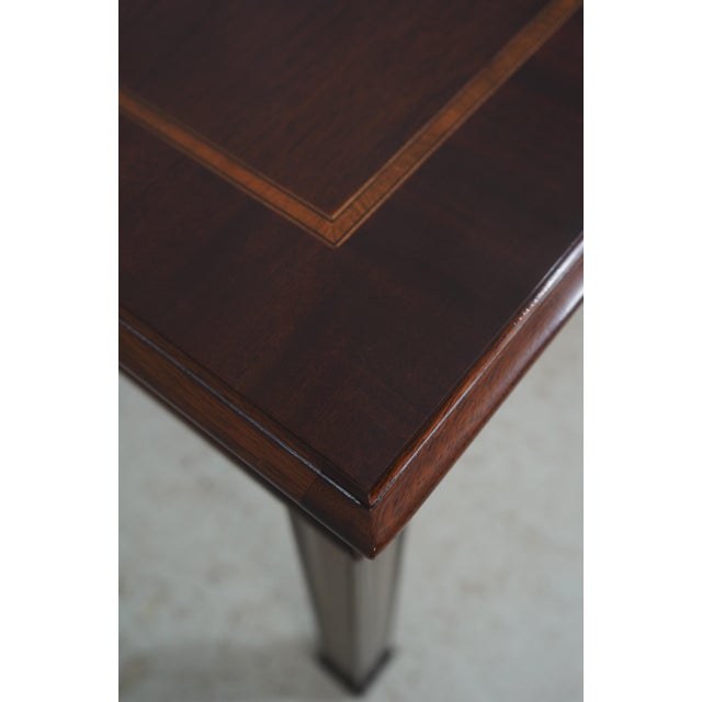 Council Craftsman Inlaid Mahogany Chippendale Desk For Sale - Image 10 of 17