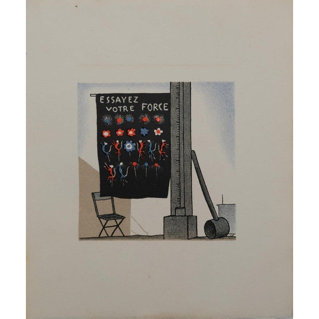 Lucien Boucher, La machine à force, Lithograph For Sale - Image 6 of 6