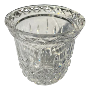 Vintage 1970s Crystal Vase