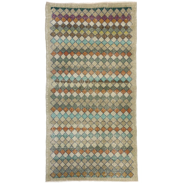 Mid 20th Century Zeki Muren Vintage Turkish Sivas Rug 03'01 X 06'00 For Sale - Image 10 of 10