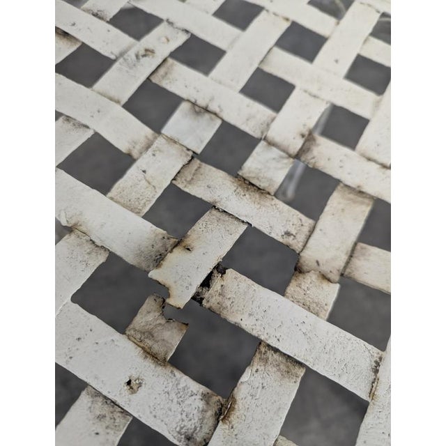 Wrought Iron Garden Table, Chairs and Bench, 1900s, Set of 4 For Sale - Image 9 of 11