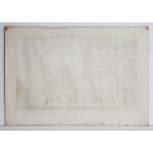 Late 18th Century Antique Original 18th Century Optical Print of Borromini's San Carlo Alle Quatre Fontanes in Rome For Sale - Image 5 of 5