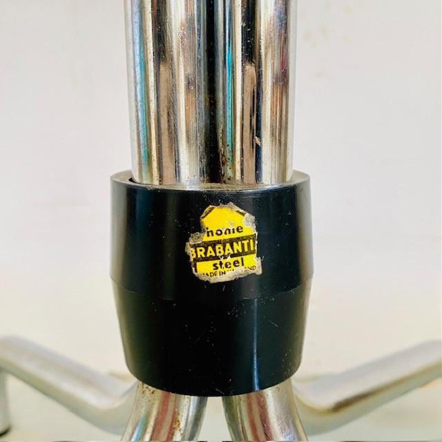 Mid-Century Modern Vintage Red Chrome Stool from Brabantia For Sale - Image 3 of 6