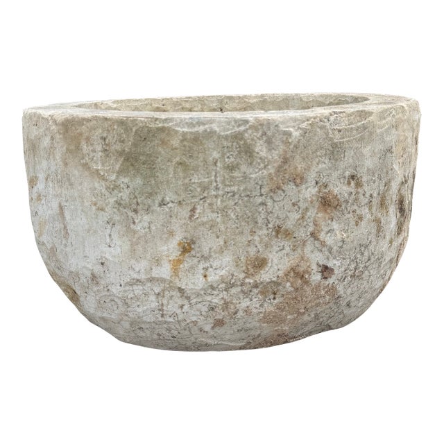 Antique Limestone Trough 51626e 24" Dia For Sale