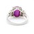 Vintage No Heat 7 Carat Purplish Pink Star Sapphire Platinum Art Deco Ring, Size 6.25 For Sale - Image 4 of 11
