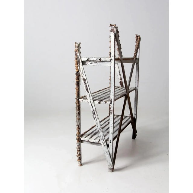 Wood Antique Spool Art Shelf For Sale - Image 7 of 11