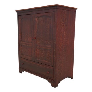 Pennsylvania House Country Crackle Painted Finish Tv Cabinet For Sale