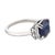 Vintage Gia 4.95 Carat Ceylon Sapphire Diamond Platinum Ring, Size 7.25 For Sale - Image 4 of 6