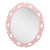Fleur Home Garden District Satsuma Oval Mirror in Authentic Pink, 42x48 For Sale