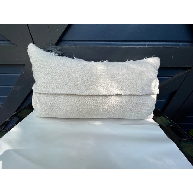 Contemporary Boiled Wool Pillow For Sale - Image 3 of 4