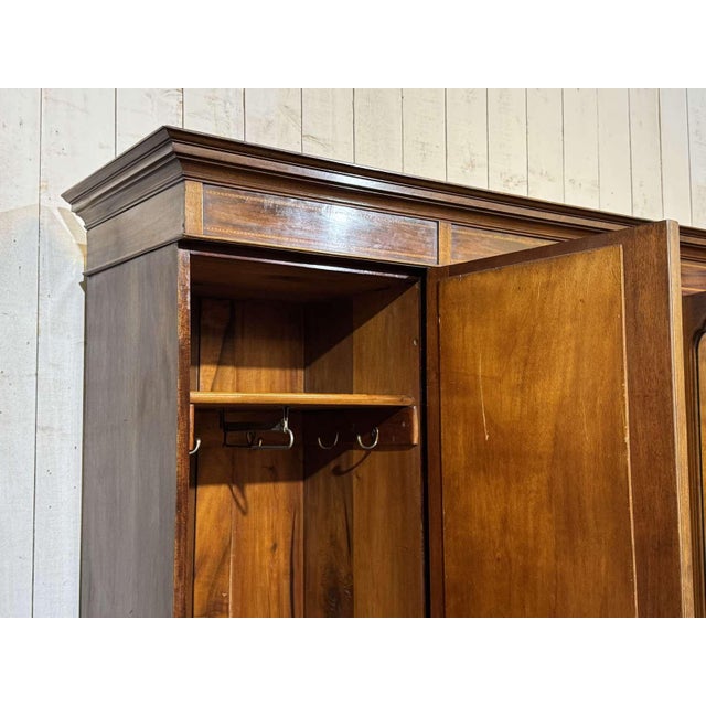 19th Century English Mahogany Wardrobe For Sale - Image 11 of 18