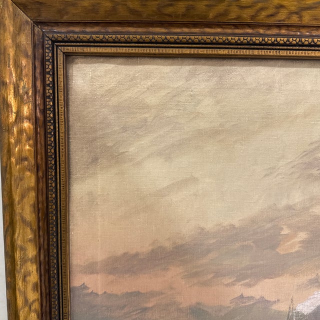 1960s Vintage French Seascape Oil Painting Framed and Signed For Sale - Image 5 of 10