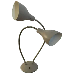 Double Goose Neck Table Lamp in the Manner of Kurt Versen