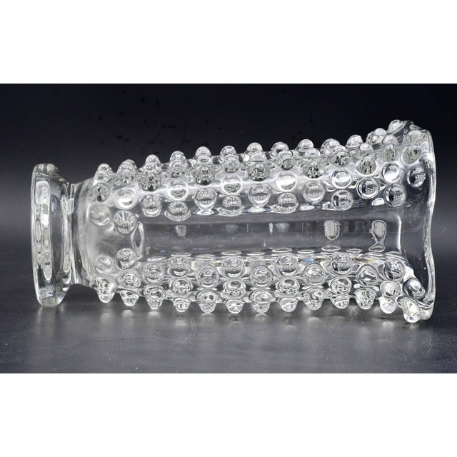 Mouthblown bugnato crystal Murano glass vase. Attribuited to Ercole Barovier for Barovier & Toso. An incredible Italian...