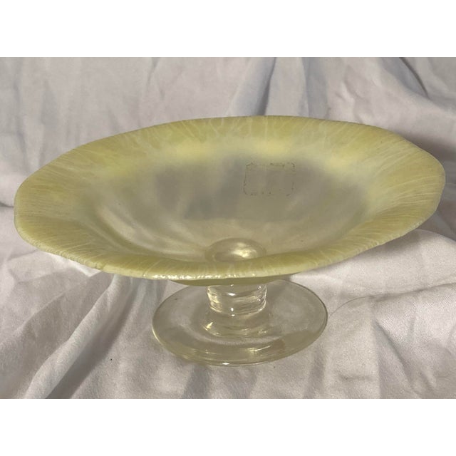 Louis Comfort Tiffany Favrile Iridescent Glass Compote Art Signed 1871 For Sale - Image 10 of 10