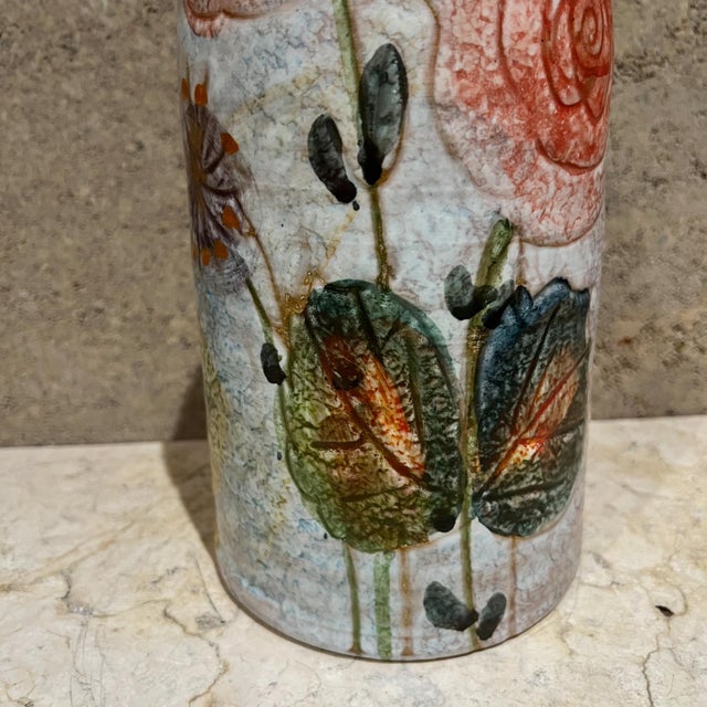Italian 1960s Italian Vase Modigliani Art Pottery Hand Painted Roma For Sale - Image 3 of 10