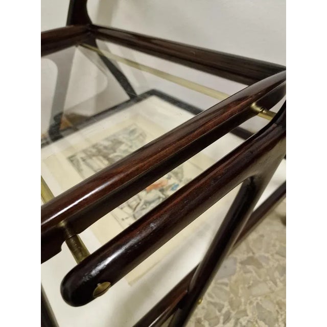 Wooden Trolley by Ico & Luisa Parisi, 1960s For Sale - Image 11 of 13