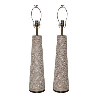 Pair of Designer Table Lamps by James Mont For Sale