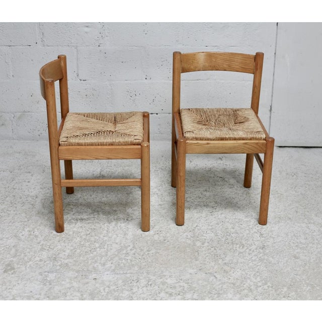Rustic Set of Vintage French Straw Chairs, 1960 For Sale - Image 3 of 16