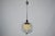 Art Deco Italian Pendant Light with Etched Glass and Amber Globe, 1930s For Sale - Image 17 of 17