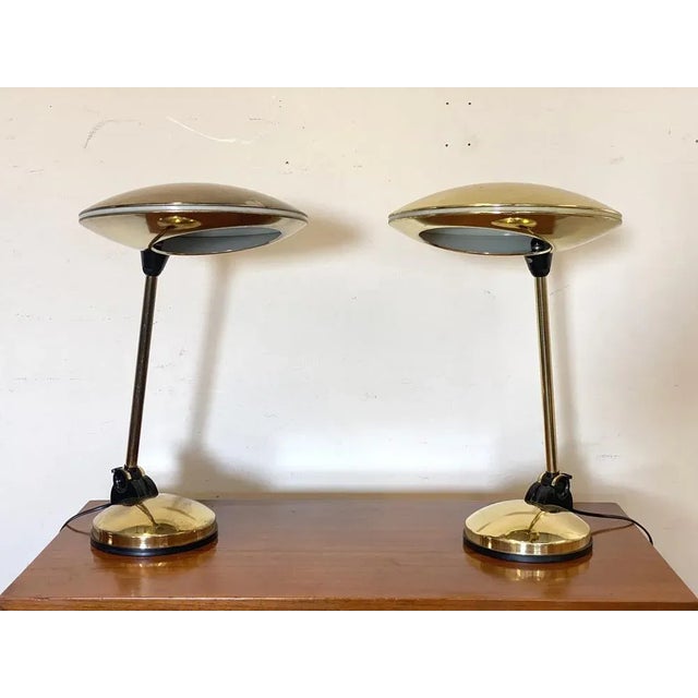 Space Age Table Lamps in Brass, 1970s, Set of 2 For Sale - Image 3 of 11