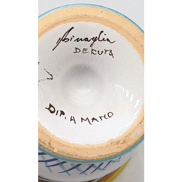 Deruta Vintage Italian Deruta Urn Vase Planter by Alvaro Binaglia For Sale - Image 4 of 5