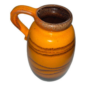 1960s Scheurich Keramik Vase Mid-Century Modern Era and Are Known for Their Distinctive Glazes, Including the "Fat Lava" Style