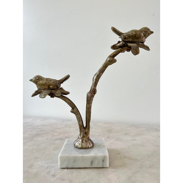 Antique Brass Bird Momento Holder For Sale - Image 9 of 9