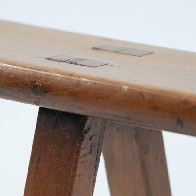 Art Deco French Bench in Oak, 1930s For Sale - Image 9 of 17