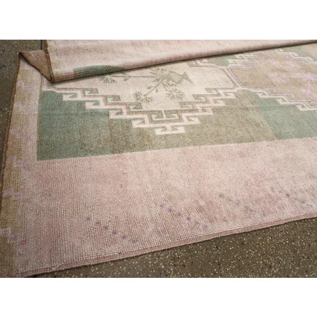 Galerie Shabab Collection Mid-20th Century Turkish Anatolian Wide Gallery Runner For Sale - Image 10 of 10