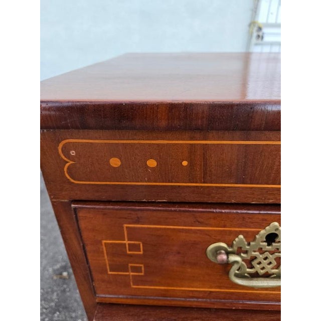 Very Fine English Georgian Inlaid 6 Drawer Chest w Braquet Feet sold as foun ingood vintage condtion may have been...