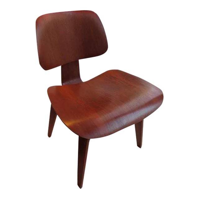 1940s Mid-Century Modern Charles Eames Evans DCW Side Chair For Sale