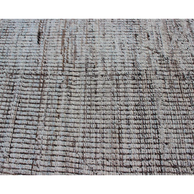Modern Afghanistan Rug in Neutral Tones With Subdued Design For Sale - Image 9 of 12