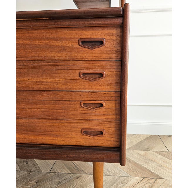 Mid-Century Teak Bookcase with Pull-Out Writing Desk, 1960s For Sale - Image 9 of 18