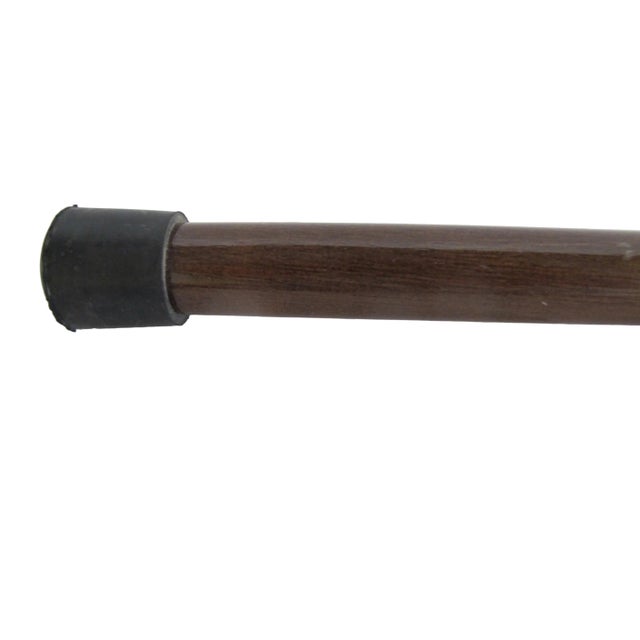 Brown Victorian Style Carved Wood Dog Head Smugglers Cane Walking Stick W/Hidden Flask For Sale - Image 8 of 10