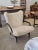 A rare armchair model attributed Svante Skogh, Stil & Form, Sweden 1950s. Beautiful sculptural wooden frame, colored...