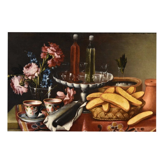 Giacomo Nani, Still Life, 1740, Oil on Canvas, Framed For Sale