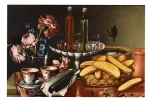 Giacomo Nani, Still Life, 1740, Oil on Canvas, Framed