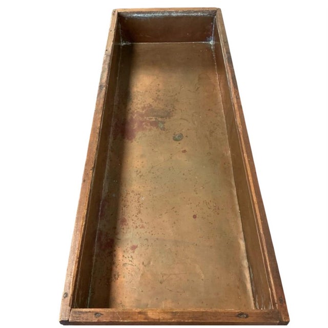 This Antique Primitive Pine Early American Dry Sink Cabinet with copper liner is a charming piece of Americana style...