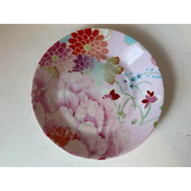 Red Pair of Kenzo Akiko Tea Cup and Saucer, by Des Limoges For Sale - Image 8 of 11