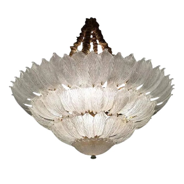 Italian Murano Glass Ceiling Light or Flushmount For Sale