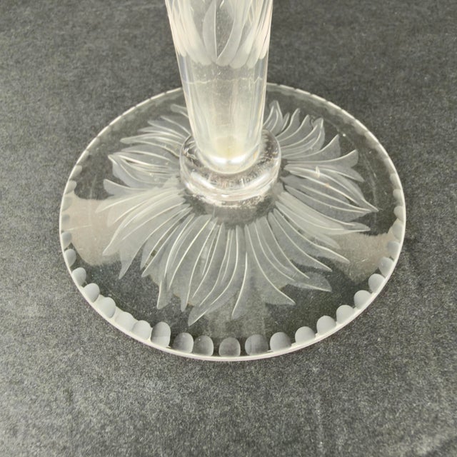 Art Nouveau Stevens & Williams Cut Crystal Tulipiere For Sale - Image 9 of 12