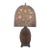 Antique Art Deco Crackle Glass Table Lamp With Mica Shade For Sale