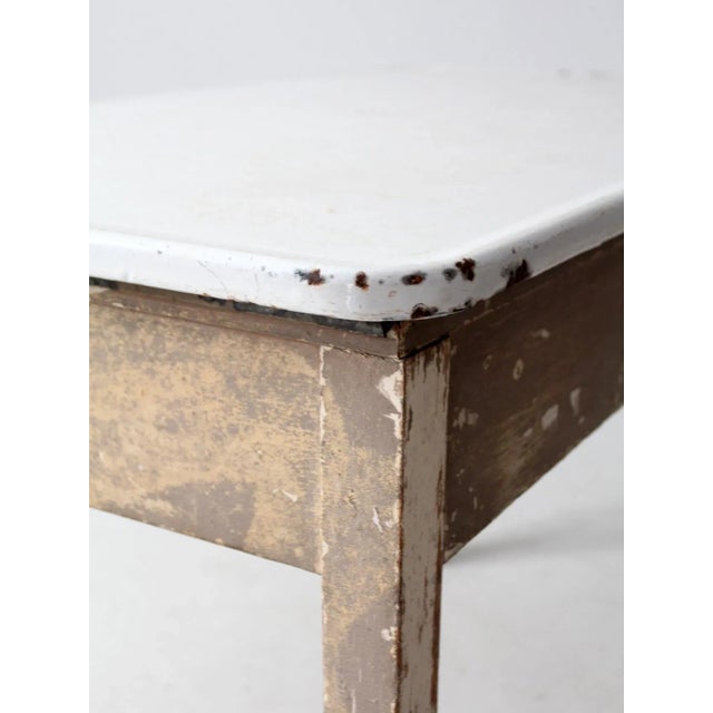 Antique Enamel Top Table With Ironing Board For Sale - Image 16 of 18