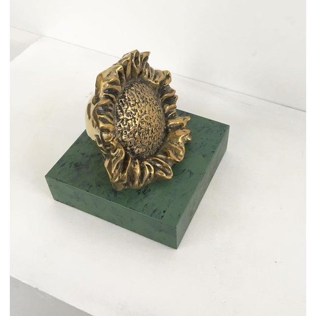 Green Patrizia Guerresi, Italian Flowe Sculpture, 1986, Bronze For Sale - Image 8 of 18